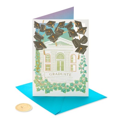 Graduation Greeting Card Laser Cut Grad Cap Toss - PAPYRUS