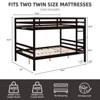 AZL1 Life Concept Beds Full Bunk Bed Elevated Guardrails Versatile Functionality Enhanced Bed Frame Design for Kids, Espresso, 78.35"*59.06"*61.81" - 4 of 4