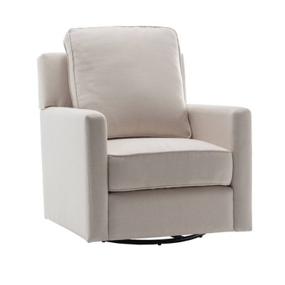 Image of Swivel Glider Club Chair Light Tan - WOVENBYRD