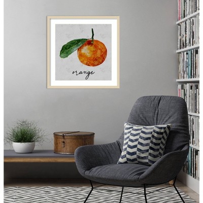 Summertime Citrus I Framed Graphic Art Print in Svelte Natural