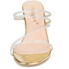 Allegra K Women's Rhinestone Instep Strap Block Heel Slide Sandals - 2 of 4