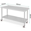 Food Prep Stainless Steel Table Commercial Workstation - 2 of 4