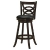 Brown swivel bar stools (set of two) - 4 of 4
