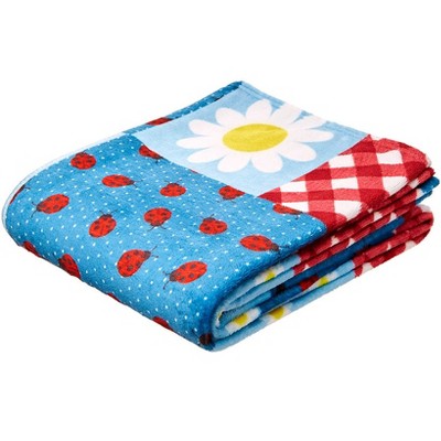 The Lakeside Collection Ladybug 50" x 60" Plush Throw