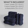 8pc Odor Resistant Assorted Bath Towel Set - Bennett & Shea Home - 3 of 4
