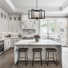 DORESshop 6-Light Black and Gold Pendant Chandelier E12 Hanging Light Fixture for Dining Room with No Bulbs Included - 3 of 4
