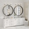 Apmir Round High Quality Aluminum Alloy Framed French Cleat Mounted Wall Decor Bathroom Vanity Mirror in matte black with 5-Year Warranty - 2 of 4
