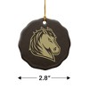Southwest Minnesota State University Primary Logo Porcelain Scalloped Holiday Christmas Tree Ornament - 3 of 4