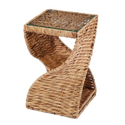 Xebor Water Hyacinth Accent Table Natural - Aiden Lane