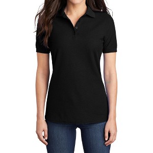 Mafoose Women's Classic Short Sleeve Core Blend Pique Polo T-shirt - 1 of 4