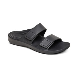 Aetrex Milos Orthotic Slides - Mens - 1 of 4