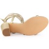 Allegra K Women's Strappy One Strap Lace Up Chunky Heels Sandals - 4 of 4