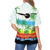 HAPPY BAY Button Down Shirt for Women Summer Beach Party Colorful Short Sleeve Button Up Dress Shirts Hawaiian T Shirts for Women - 2 of 4