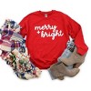 Simply Sage Market Women's Graphic Sweatshirt Merry And Bright Bold Cursive - 2 of 2