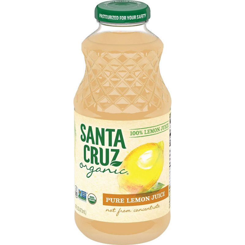 Santa Cruz Organic 100% Pure Lemon Juice - 16 fl oz Bottle, 1 of 5