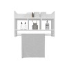 INFURNIC Decorative Wall Shelf Bathroom Wall Shelf with Towel Bar Compact Storage and Modern Design, White, 8.2"*25"*15.7" - 4 of 4