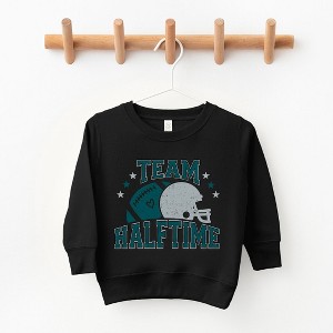The Juniper Shop Team Halftime Distressed - Green Toddler Graphic Sweatshirt - 1 of 3