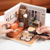 ROBOTIME Plastic House Building Set DIY Miniature Dollhouse Playset for Mini Figures Toys Diorama Kit Gifts, Multicolored, 6.4"*6.4"*6" - 2 of 4