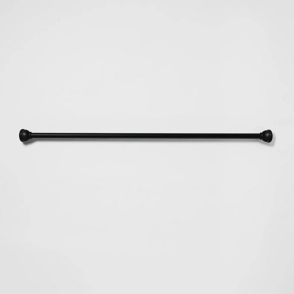 Photos - Shower Riser Rail & Head Holder 72" Half Moon Dual Mount Shower Rod Black - Threshold™