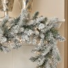 Seasonal LLC Palmetto Pine 6ft Flocked Pre-lit Garland, 9 light Functions (Battery Operated) - 3 of 4
