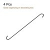 Unique Bargains S-shaped Extra Long Steel for Garden Bathroom Closet Hooks 4 Pcs - 3 of 4