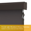 Outdoor Roller Shades for Patio with Valance, New Material Outdoor Blinds with 95% UV Blockout, Cordless Exterior Roller Shades (10' W X 8' L), Brown - 3 of 4