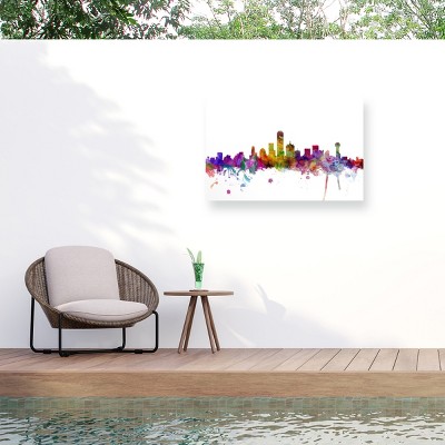 Michael Tompsett Dallas Texas Skyline Outdoor Canvas Art