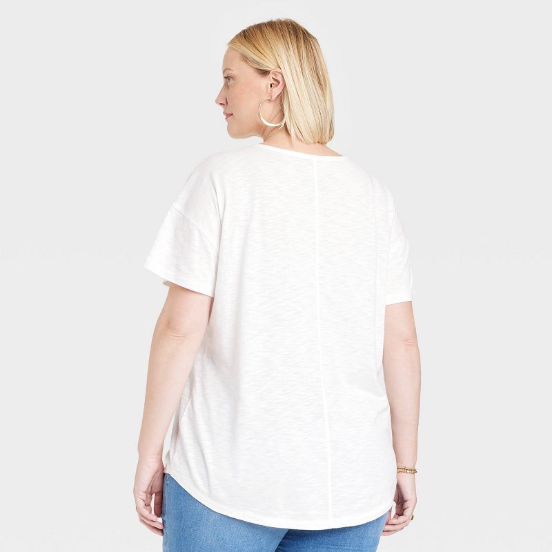 Women's Short Sleeve Essential Henley Tunic T-Shirt - Knox Rose™, 2 of 7
