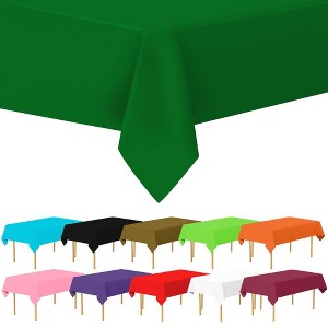 Plastic Tablecloth Disposable, Tablecloths for Rectangle Tables 54 inch. x 108 inch. Fits Tables Up to 8 Feet, Table Cloth for Party - SparkSettings - 1 of 4