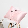 2 Pcs Standard Silk 350TC Gift Set Pillowcase and Eye Cover Pink - PiccoCasa - 2 of 4