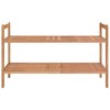 vidaXL Shoe Rack Walnut Solid walnut wood Medium Stackable Shoe Rack - 1 - 3 of 4