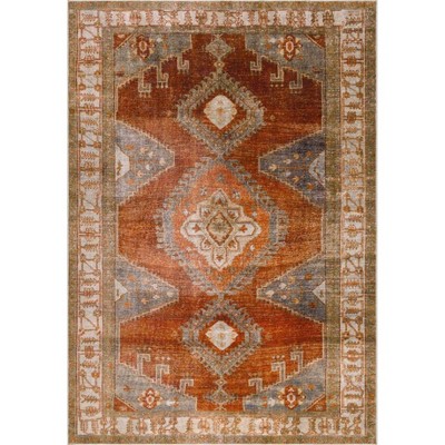 Hauteloom Kullar Orange Washable Area Rug