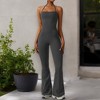 Anna-Kaci Active Women's Flared Halter Neck Jumpsuit Convert to High Waist Soft Flared Yoga Pants - 4 of 4