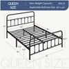 Yaheetech Iron Platform Bed Frame with High Headboard and Footboard - 3 of 4