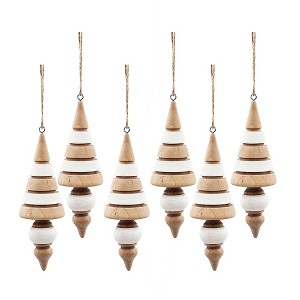 Gulches 2 in Multi Green Shatterproof Eucalyptus Icicle Woodland Christmas Tree Ornaments 6-Pack - 1 of 4