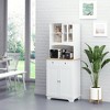Freestanding 67" Kitchen Buffet with Hutch, Pantry Cabinet with Microwave Stand, Adjustable Shelf, 2 Drawers, Cupboard - 2 of 4