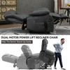 Faux Leather Dual Motor Power Lift Recliner Chair with 8-Point Vibration Massage & Lumbar Heating, Up to 350 lbs - 4 of 4