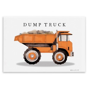 Stupell Industries Orange Dump Truck Construction Wall Plaque Art, 19" x 13" - 1 of 4