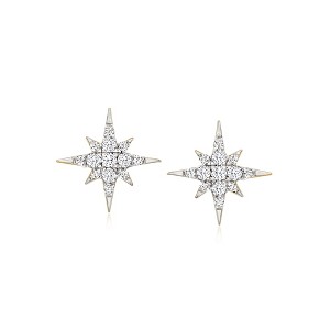 Pure Collection by Ross-Simons 0.15 ct. t.w. Diamond Star Stud Earrings in 14kt Yellow Gold - 1 of 4
