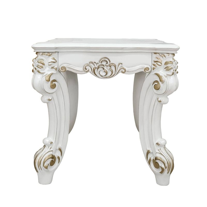 26&#34; Vendome Accent Table Antique Pearl Finish - Acme Furniture, 5 of 6