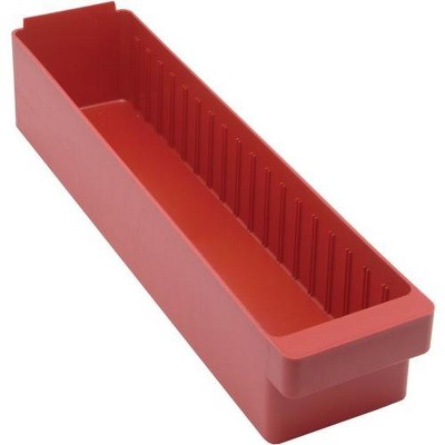 Quantum Storage Systems Super Tuff Euro Drawer, 24"L X 5-9/16"W X 4-5/8"H, High Impact Polysteryne, Red, Made In USA