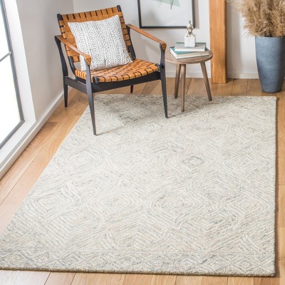 Gray Hand-Tufted Wool Rectangular Area Rug 3' x 5'