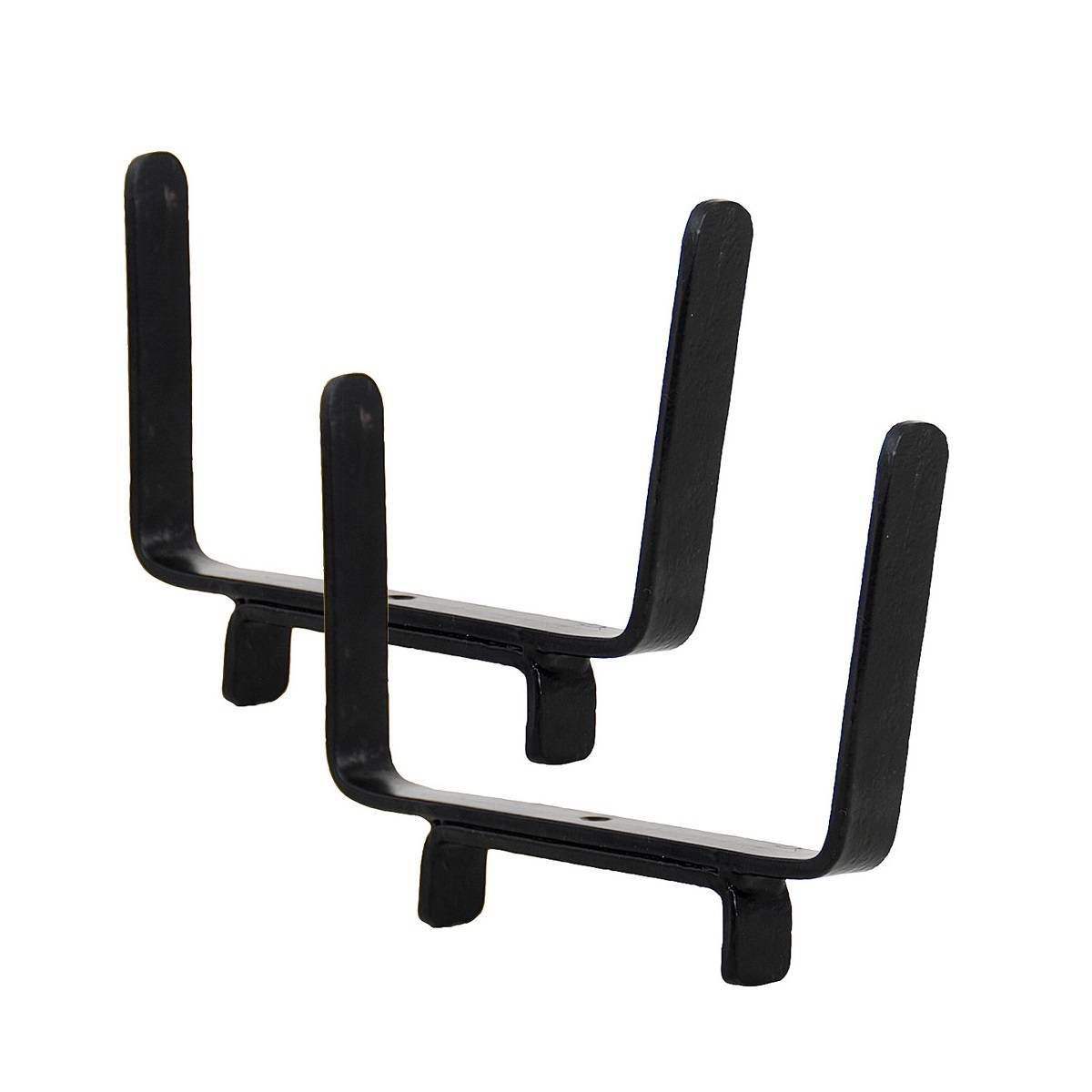 2pk Steel Flower Box Rail Bracket Black - ACHLA Designs: Secure Deck Railing Mount, 90 Day Warranty