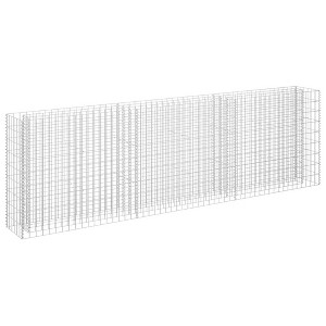 vidaXL Gabion Raised Bed Silver Galvanized Steel - 106.3" x 11.8" x 35.4" - 1 of 4