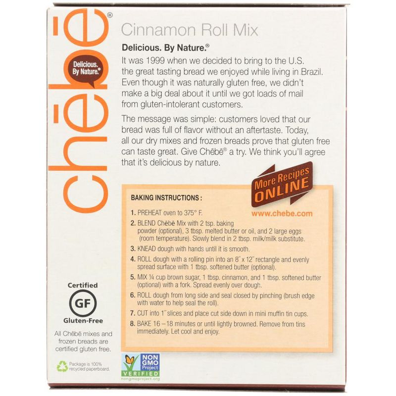 Chebe Gluten Free Cinnamon Roll Bread Mix - Case of 8/7.5 oz, 3 of 7