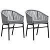 vidaXL Patio Dining Set Outdoor Garden Seat - 3 Piece, Gray, 31.5" Table Length - 3 of 4