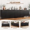 Bestier 70inch 4 Door TV Stand for TVs up to 75", Modern Tv Console Table with 2 Storage Cabinets & Adjustable Shelves For Living room - 4 of 4