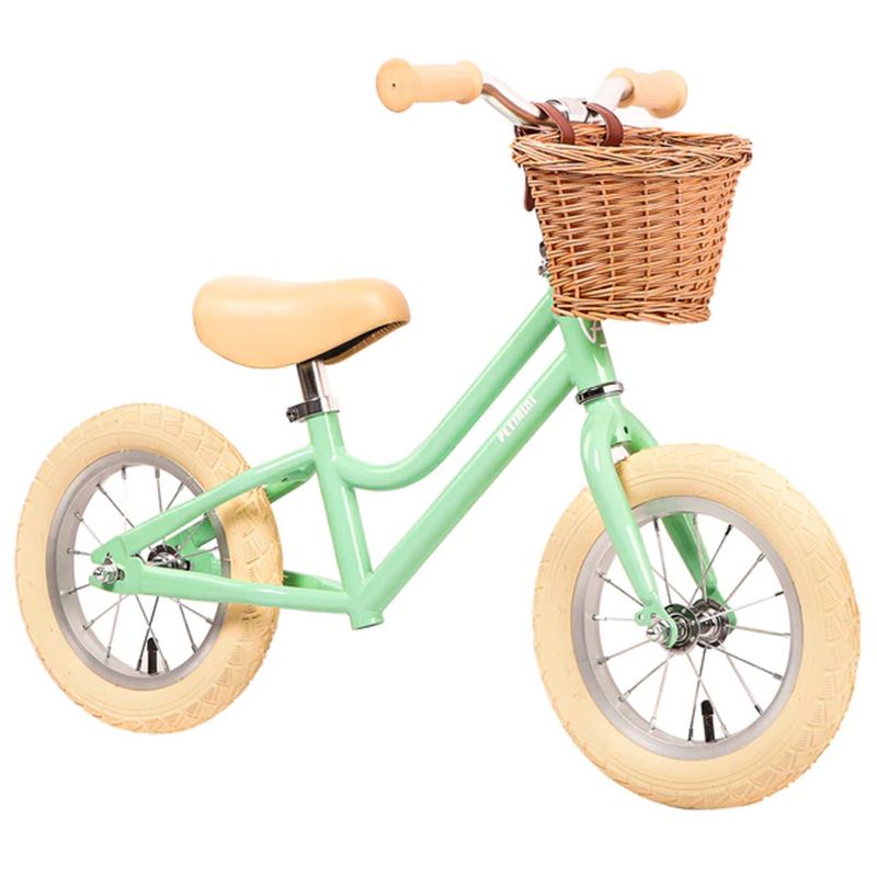 Petimini 12 Inch Kids Beginner Balance Bike with Front Wicker Bakset and Adjustable Seat and Handlebars for 2-6 Year Olds, 2 of 7