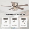 Parrot Uncle 48" Modern Industrial Nickel Flush Mount Ceiling Fan - 3 of 4