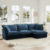 Oversized 120" Chenille Slipcovered L-Shaped Modular Sectional Sofa with French Edges and Removable Covers, 4-Piece Free combination - 3 of 4